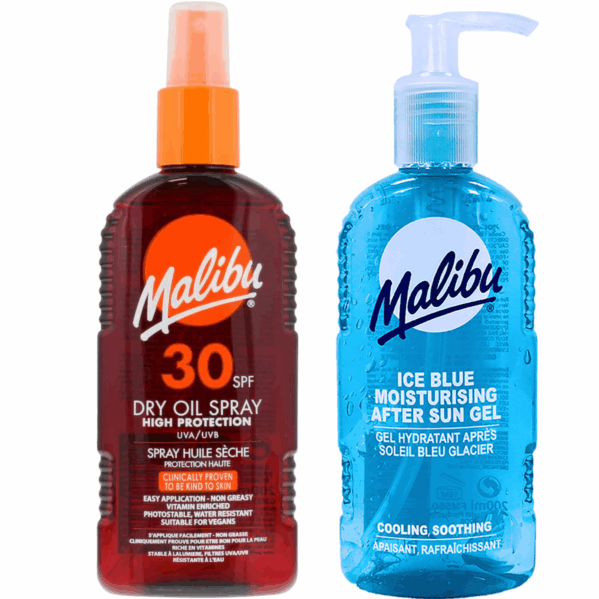 Malibu Olejek Brązujący SPF30 200ml + Żel Po Opalaniu 200ml