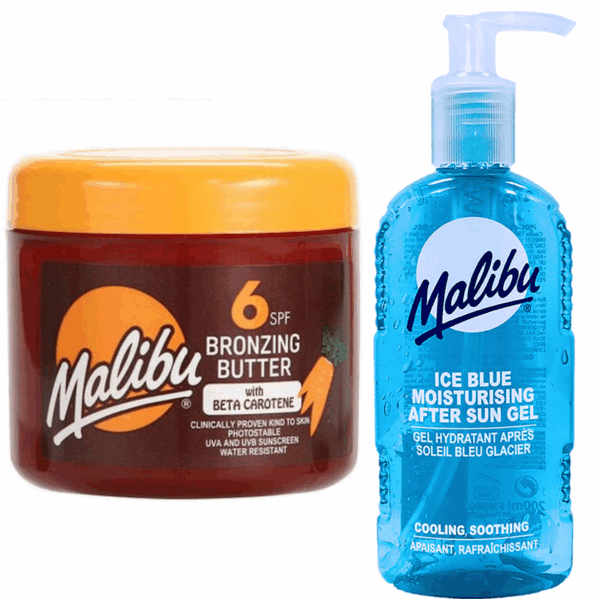 Malibu Przyspieszacz Opalania SPF6 300ml + Żel Po Opalaniu 200ml