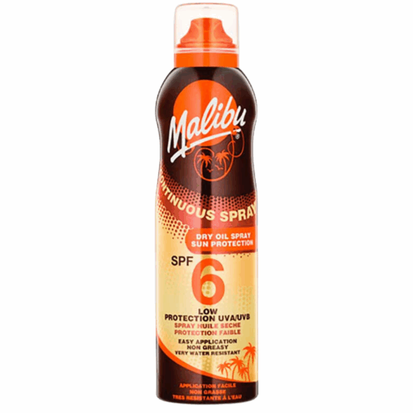 Malibu Suchy Olejek W Aerozolu SPF6 175ml + Balsam Po Opalaniu 200ml - obrazek 2