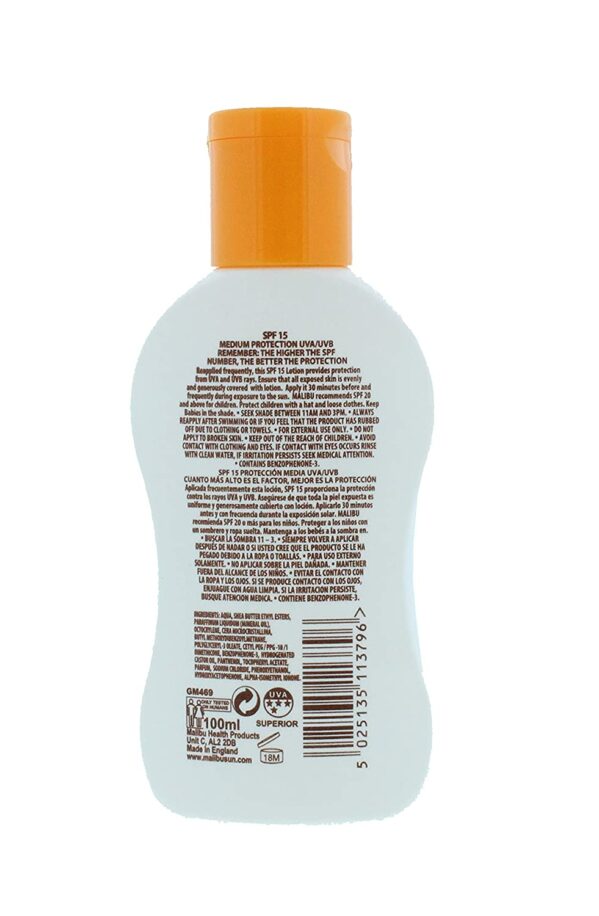 Malibu Protective Lotion SPF15 Wodoodporny Balsam 100ml x3szt - obrazek 2
