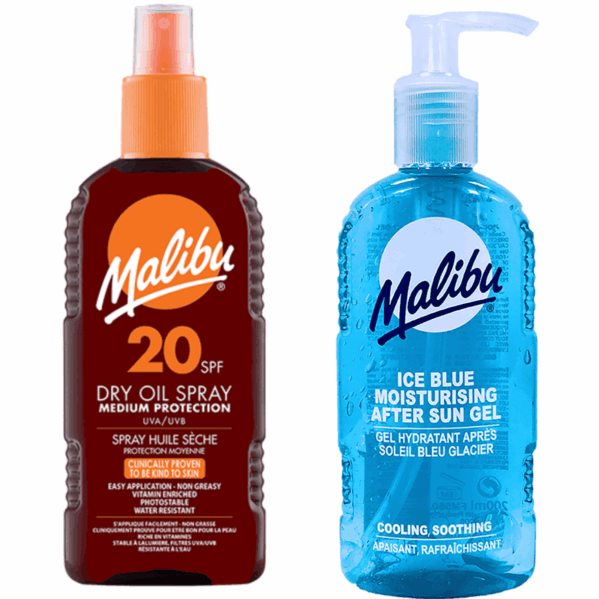 Malibu Olejek Brązujący Do Opalania SPF20 200ml + Żel Po Opalaniu 200ml