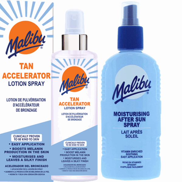 Malibu Accelerator Spray 250ml + Balsam W Sprayu Po Opalaniu 200ml