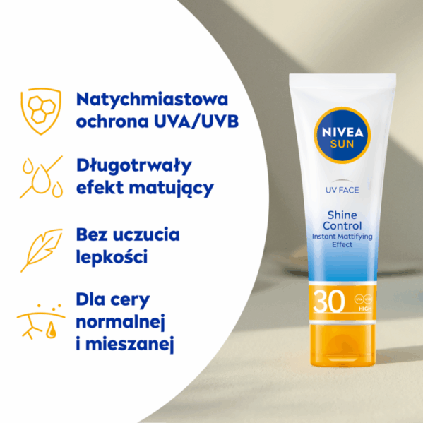 Nivea Shine Control Krem Matujący Do Twarzy SPF30 - obrazek 5