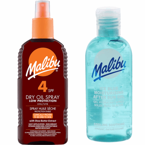 Malibu SPF4 Olejek Brązujący 200ml + Żel Po Opalaniu 100ml