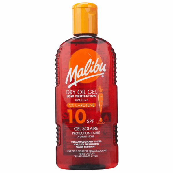 Malibu Suchy Olejek W Żelu SPF10 200ml + Balsam Po Opalaniu 200ml - obrazek 2