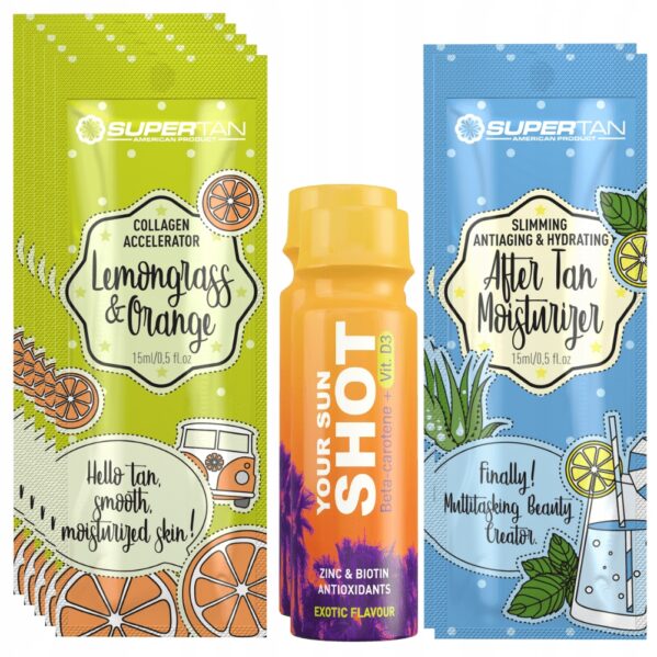 Supertan Lemongrass & Orange 5x 15ml Przyspieszacz Opalania + Gratisy