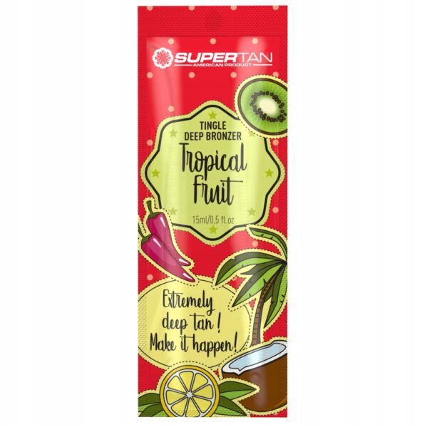 Supertan Tropical Fruit 5x 15ml Mocny Tingle Bronzer + Gratisy - obrazek 2