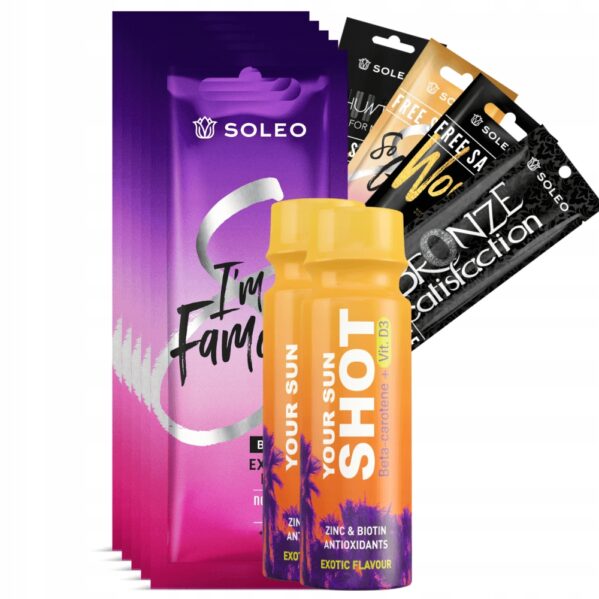 Soleo I'm So Famous 5x15ml Bronzer Do Opalania + Gratisy - obrazek 2