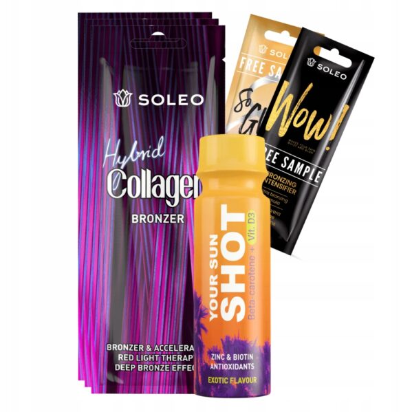 Soleo Collagen Hybrid 3x15ml Bronzer Do Opalania + Gratisy - obrazek 2