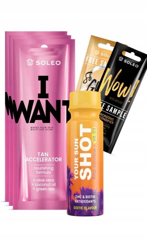Soleo I Want 3x15ml Przyspieszacz Opalania + Gratisy
