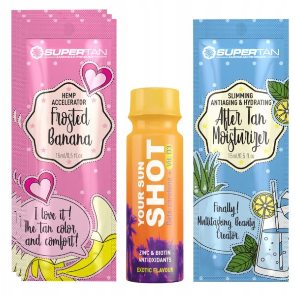 Supertan Frosted Banana 3x 15ml Przyspieszacz Opalania + Gratisy