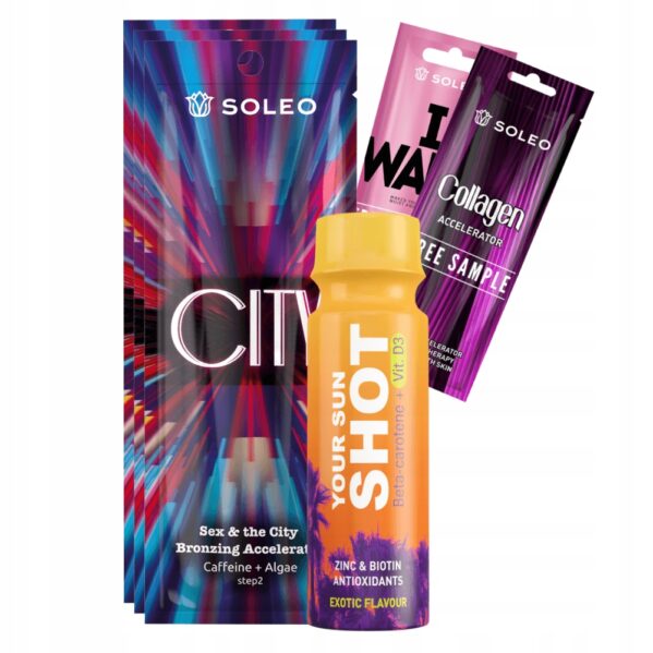 Soleo City 3x15ml Bronzer Z Przyspieszaczem Opalania + Gratisy - obrazek 2