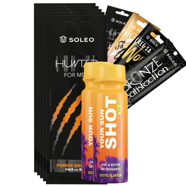 Soleo Hunter 5x15ml Bronzer Dla Mężczyzn + Gratisy