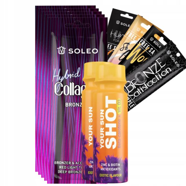 Soleo Collagen Hybrid 5x15ml Bronzer Do Opalania + Gratisy - obrazek 2