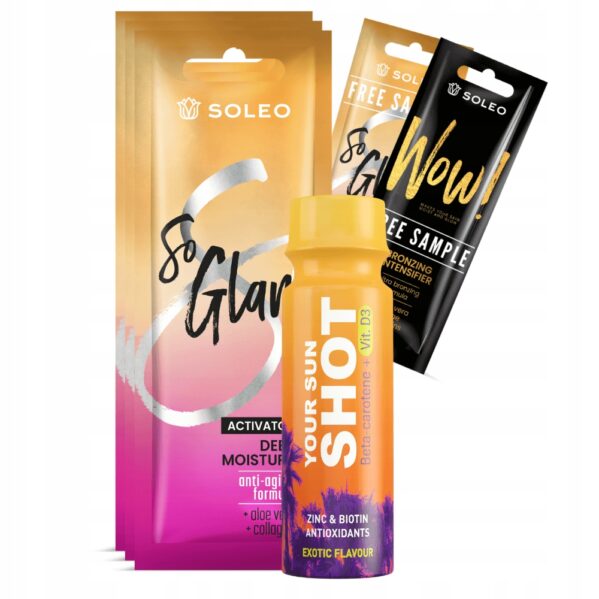 Soleo So Glam 3x15ml Przyspieszacz Opalania + Gratisy