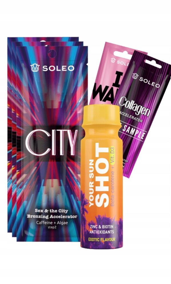 Soleo City 3x15ml Bronzer Z Przyspieszaczem Opalania + Gratisy