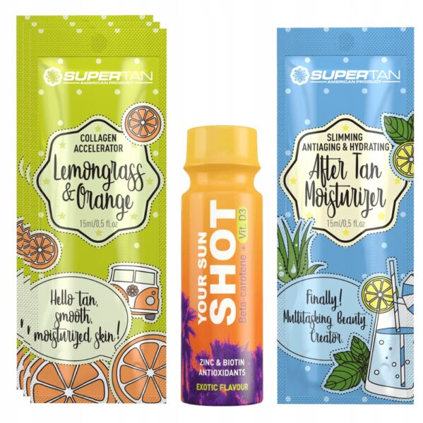 Supertan Lemongrass & Orange 3x 15ml Przyspieszacz Opalania + Gratisy