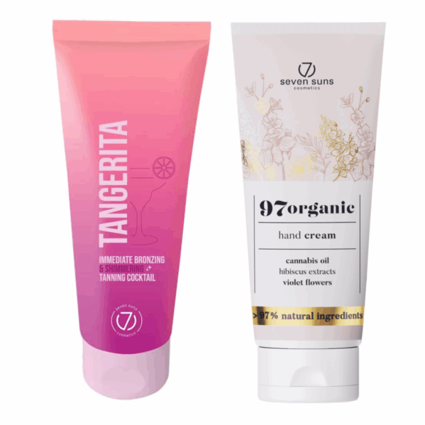 7suns Tangerita Koktajl Opalający Z Bronzerem 100ml  + Krem Do Rąk 75ml Gratis