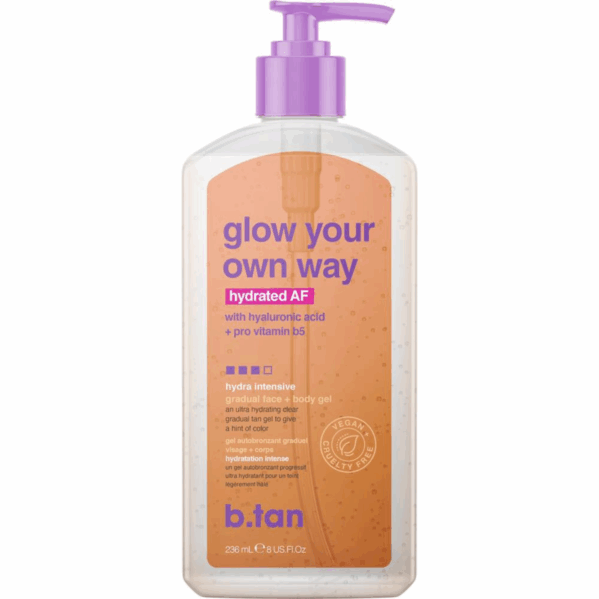b.tan Glow Your Own Way Hydrated AF Przezroczysty Żel Samoopalający 236ml