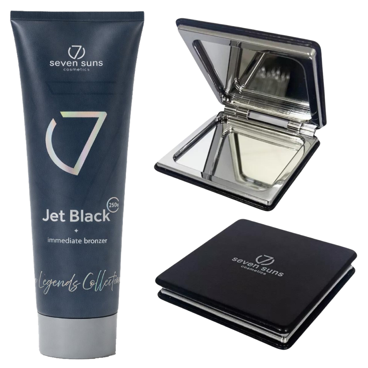 7suns Jet Black Bronzer 250ml + Podwójne Lusterko Gratis