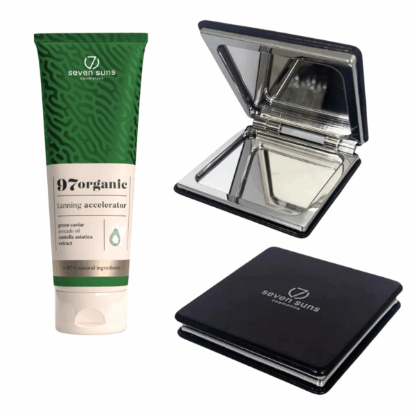 7suns 97organic Naturalny Przyspieszacz Opalania + Podwójne Lusterko Gratis