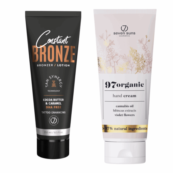 7suns Constant Bronze Bronzer Lotion 250ml + Krem Do Rąk 75ml Gratis
