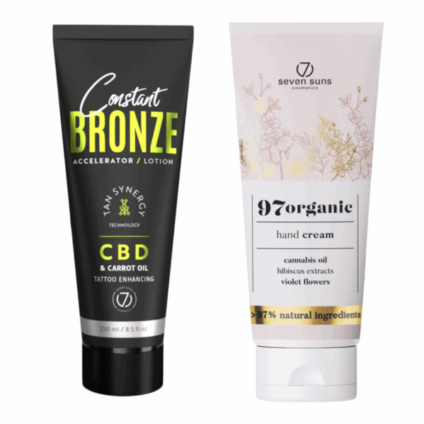 7suns Constant Bronze CBD&Carrot Accelerator 250ml + Krem Do Rąk 75ml Gratis