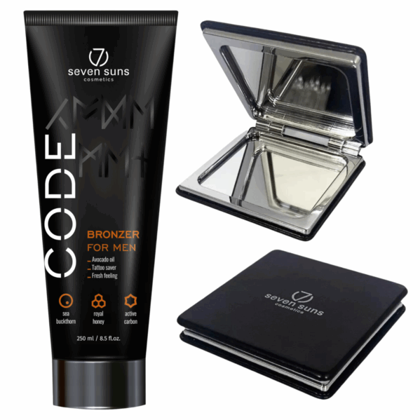 7suns Code Bronzer Dla Mężczyzn 250ml + Podwójne Lusterko Gratis