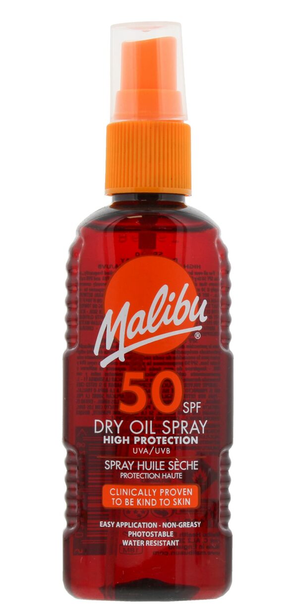 Malibu SPF50 Olejek Brązujący 100ml + Balsam Po Opalaniu 100ml - obrazek 2