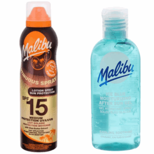 Malibu SPF15 Balsam W Aerozolu 175ml + Żel Po Opalaniu 100ml