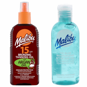 Malibu Olejek Brązujący SPF15 200ml + Żel Po Opalaniu 100ml