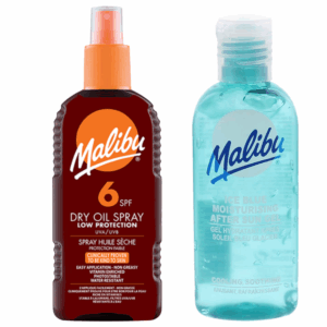 Malibu SPF6 Olejek Brązujący Do Opalania 200ml + Żel Po Opalaniu 100ml