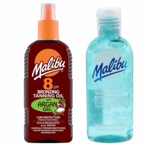 Malibu Olejek Brązujący SPF8 200ml + Żel Po Opalaniu 100ml