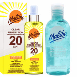 Malibu SPF20 Przezroczysty Spray + Żel Po Opalaniu 100ml