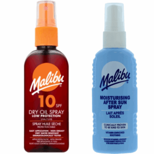 Malibu SPF10 Olejek Brązujący 100ml + Spray Po Opalaniu 100ml
