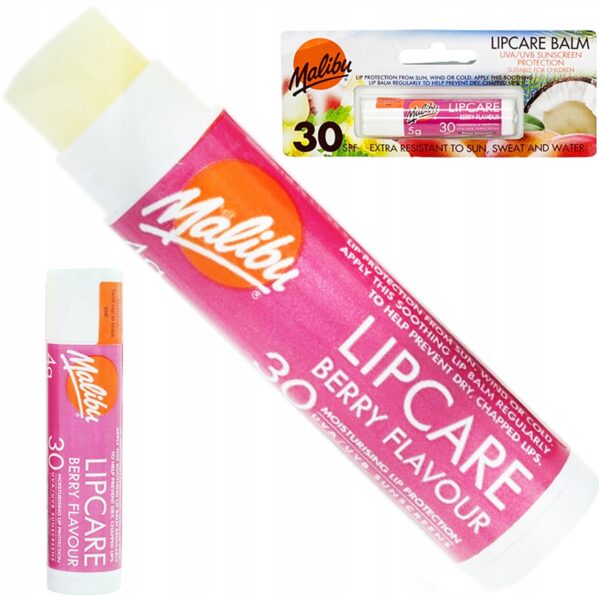 POMADKA balsam do ust Ochronna Malibu JAGODOWA SPF30 Berry Lip Care - obrazek 2
