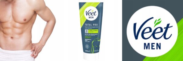 Krem do depilacji KLATKI PIERSIOWEJ dla mężczyzn VEET FOR MEN TOTAL PRO - obrazek 4