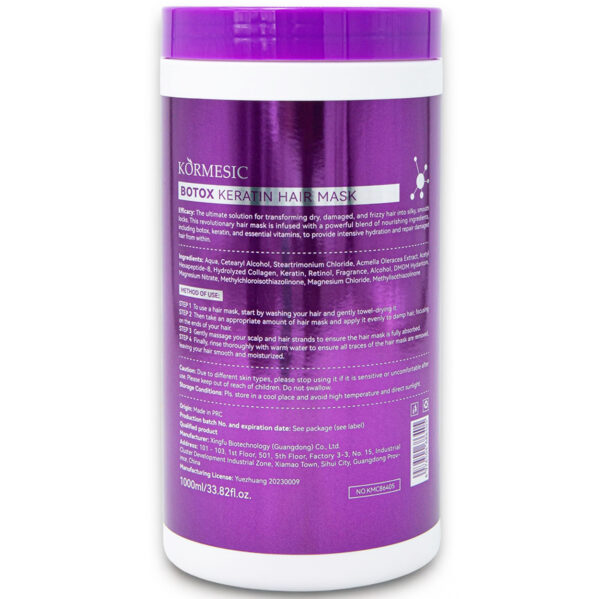 Maska do włosów z KERATYNĄ KOLAGENEM - Keratin Kormesic 1000 ml - obrazek 3