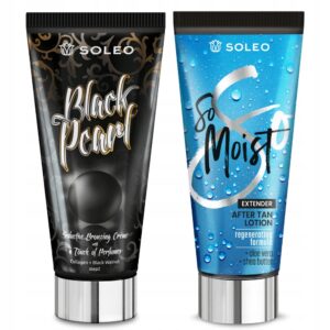 SOLEO BLACK PEARL 150ml MOCNY BRONZER DO OPALANIA + BALSAM PO OPALAN