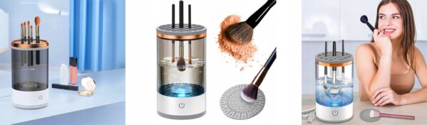MYJKA DO CZYSZCZENIA MYCIA SUSZENIA PĘDZLI GĄBEK KOSMETYCZNYCH 3W1 USB - obrazek 12