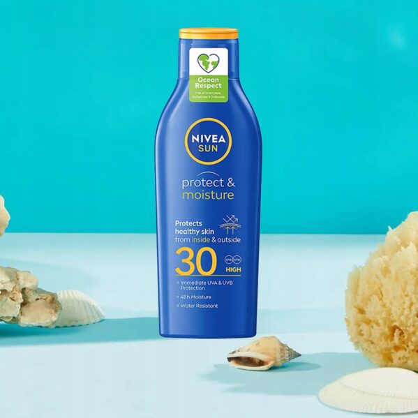 Balsam Nawilżający do Opalania NIVEA SUN Protect & Moisture SPF 30 200 ml - obrazek 2