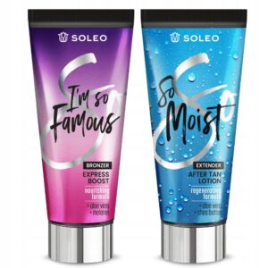 SOLEO I'M SO FAMOUS 150ml BRONZER DO OPALANIA + BALSAM PO OPALANIU 150ml