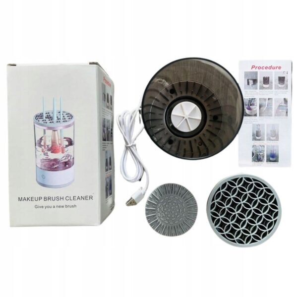 MYJKA DO CZYSZCZENIA MYCIA SUSZENIA PĘDZLI GĄBEK KOSMETYCZNYCH 3W1 USB - obrazek 8