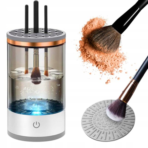 MYJKA DO CZYSZCZENIA MYCIA SUSZENIA PĘDZLI GĄBEK KOSMETYCZNYCH 3W1 USB - obrazek 2