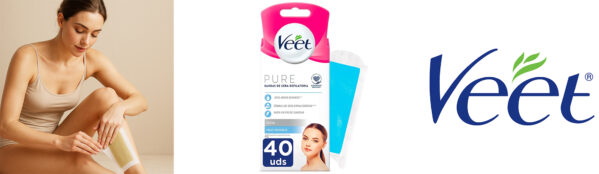 VEET Pure PLASTRY DO DEPILACJI TWARZY do skóry wrażliwej 40 szt - obrazek 2