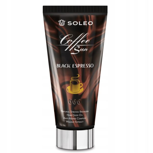 SOLEO BLACK ESPRESSO 150ml MOCNY BRONZER Z + BALSAM PO OPALANIU 150ml - obrazek 2