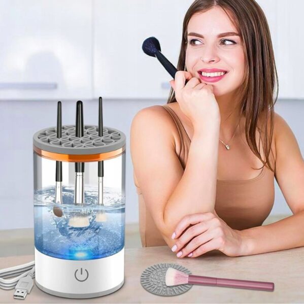 MYJKA DO CZYSZCZENIA MYCIA SUSZENIA PĘDZLI GĄBEK KOSMETYCZNYCH 3W1 USB - obrazek 6