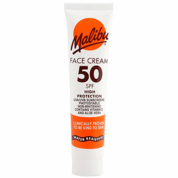 Malibu Total Sun Protection – Przeciwsłoneczny Balsam Do Twarzy SPF50 40 ml & Lip Care Balm SPF30 Lemon 5 g - obrazek 4