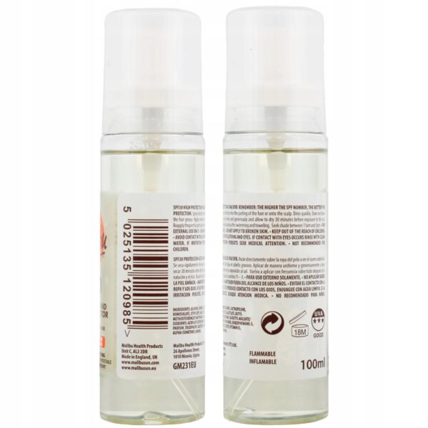 Ochronny Spray do Opalania skóry Głowy MALIBU SCALP PROTECTOR SPF 30 100ml - obrazek 2